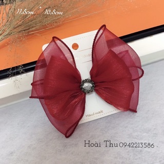 Kẹp tóc nơ đỏ size 11,5cm * 10,5cm cho bé gái ( ảnh thật )