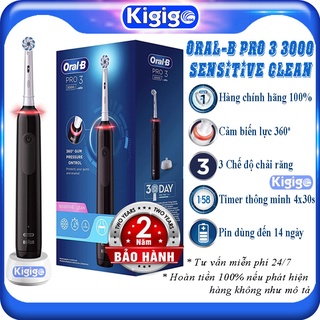 Bàn chải điện Oral B Pro 3 3000 Sensitive Clean - Bàn chải đánh răng điện Oral B chính hãng Máy đánh răng tự động Oral B