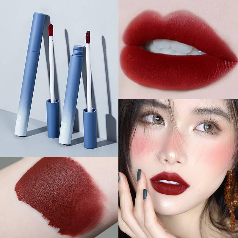 Son kem ZUK Son Môi Màu Nhung Sương Lì Mịn Trang Điểm Phong Cách Trung Hoa 4g