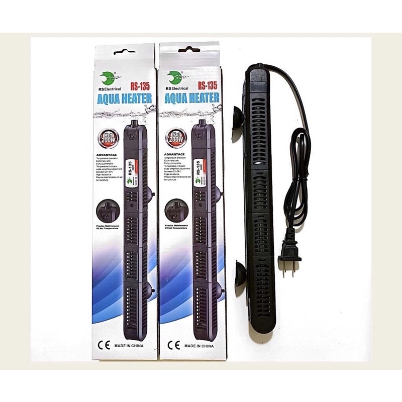 Cây sưởi ấm hồ cá RS Electrical Có Vỏ Bọc Nhựa RS-135 Bảo Vệ Chống Bỏng, An Toàn