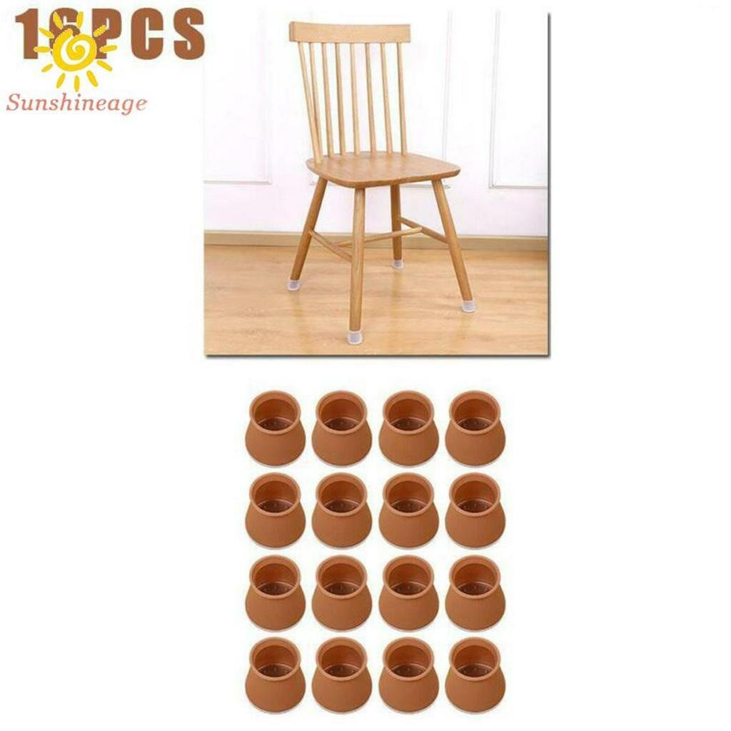 Set 16 Miếng Silicon Bọc Chân Bàn Ghế Chống Trượt Kích Thước 40x30mm