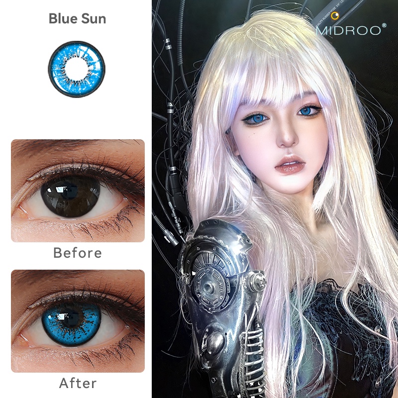Cặp kính áp tròng MIDROO 14.2Mm 14.5Mm mềm mại thoải mái cho hóa trang