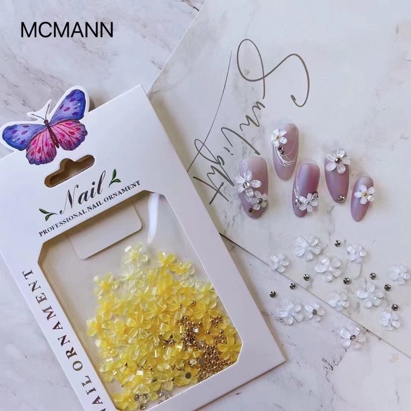 Charm hoa nhựa phong cách hàn nhật dễ thương (ib chọn màu)