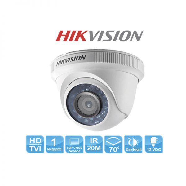 Camera Kim Loại HD-TVI Dome hồng ngoại 1.0 Megapixel HIKVISION DS-2CE56C0T-IR - Hàng Chính Hãng