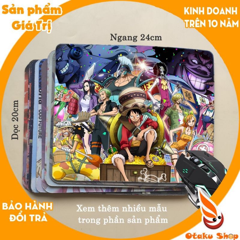 <27 mẫu> Lót chuột máy tính Anime One Piece kích cỡ bàn di chuột lớn