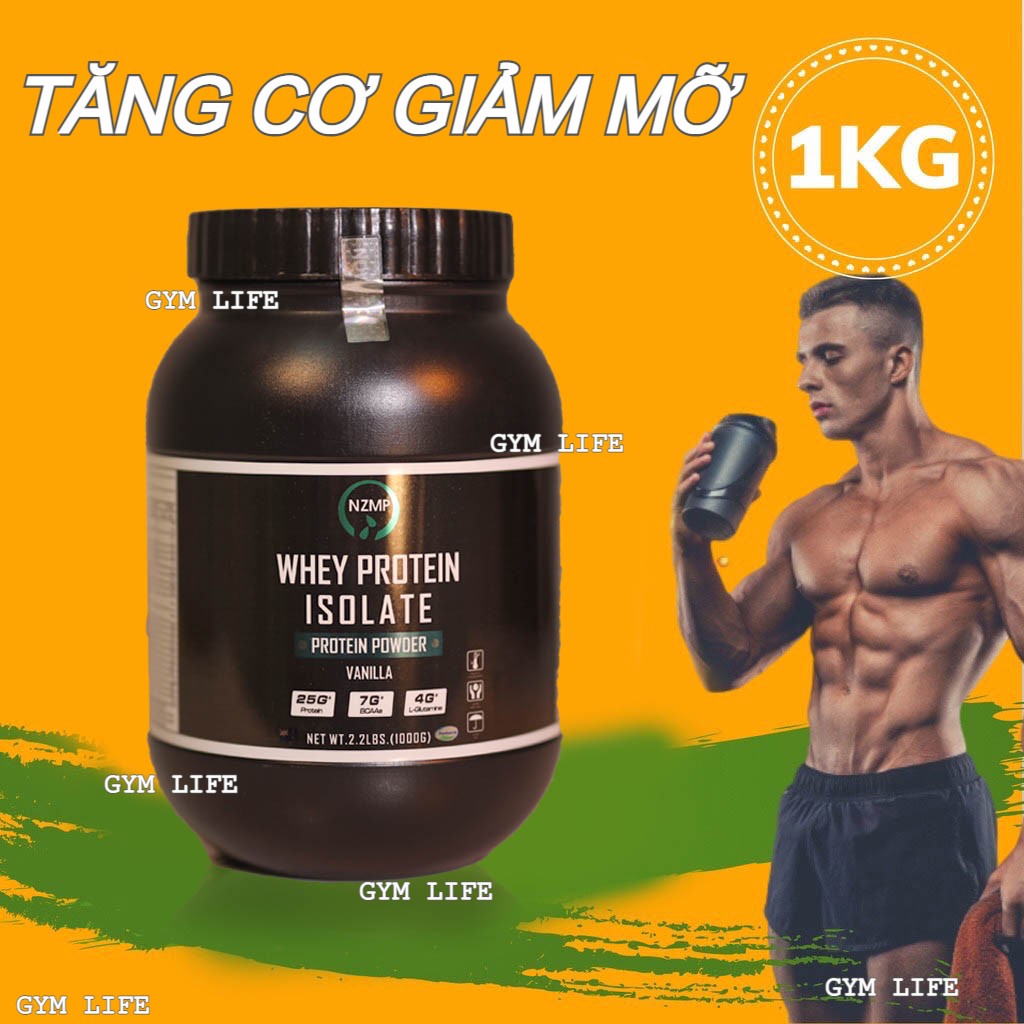 [ CHÍNH HANG] 1KG WHEY PROTEIN ISOLATE - Bổ sung protein, ít calories, ít béo, tăng cơ