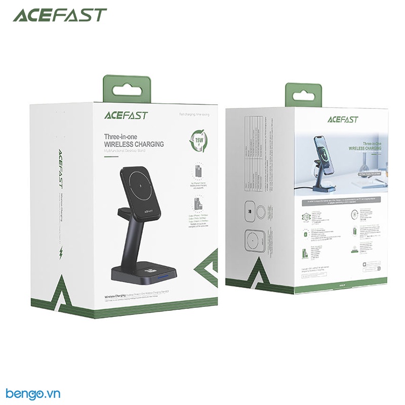 Sạc Nhanh Không Dây Kiêm Giá Đỡ 3 In 1 ACEFAST E3