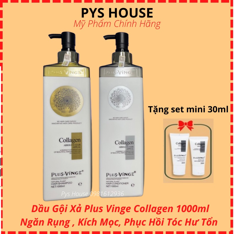Dầu Gội Xả Phục Hồi Kích Mọc Tóc Vinge Collagen