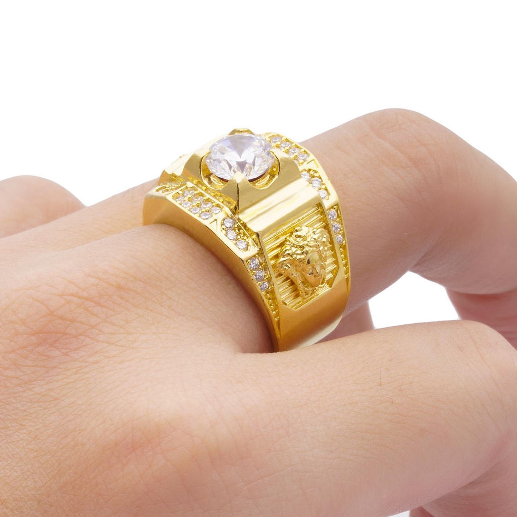 UHA - Nhẫn Nam Phong Thủy Đính Đá - N399