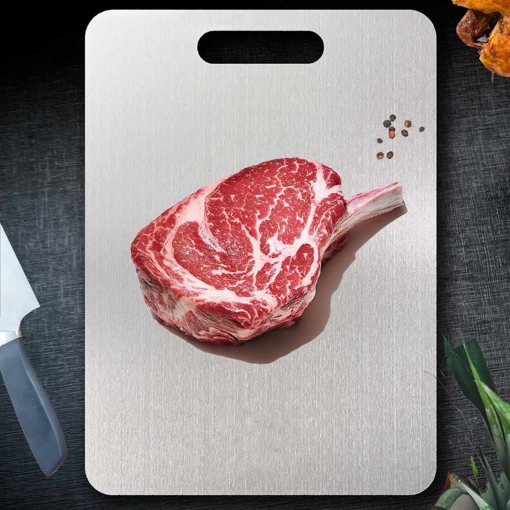 FOLLOW TẶNG 3KHÀNG CÓ SẴN THỚT INOX CAO CẤP 304 KHÁNG KHUẨN CHỐNG ẨM MỐC - 33,5x23cm  HÀNG VIỆT NAM - CHOPPING BOARD