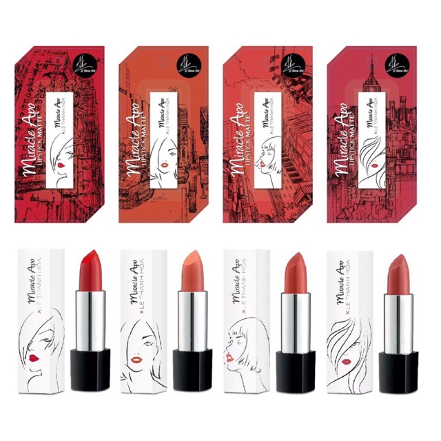 Son Miracle Apo Lipstick Matte Lê Thanh Hoà 4g đủ màu