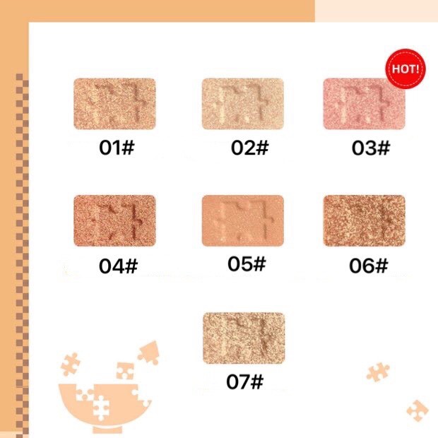 Phấn mắt hạt dẻ MAFFICK tông cam đào hồng đất xinh xắn Chestnut Jigsaw Eye Shadow Plate hot Tiktok MAFI35