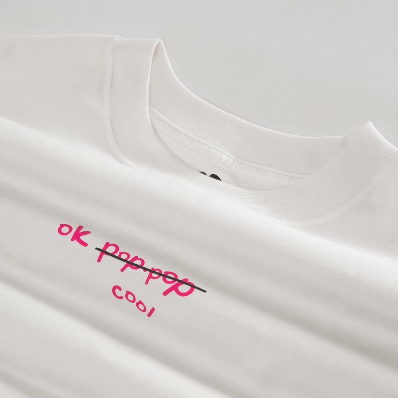 ÁO POPPOP BUBLLE LOGO TSHIRT CREAM,BLACK,WHITE