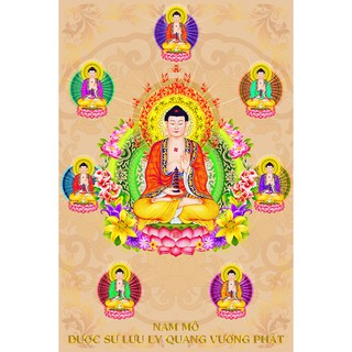 [Giá Sỉ] Tranh Phật Hình Ảnh Dược Sư Lưu Ly A4 - Formet dày 5ly - In Kích Thước Theo Yêu Cầu 04