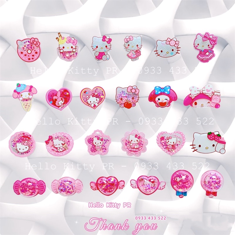 Charm icon slime trang trí HelloKitty Doremon Melody Cinnamoroll