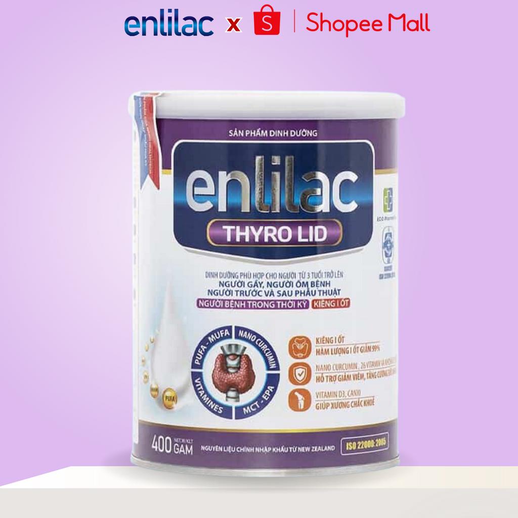 Sữa Dinh Dưỡng Cho Người Kiêng Iod Enlilac Thyro Lid Giúp Ngăn Ngừa Biến Chứng Tim Mạch 400g/Hộp