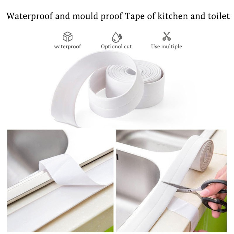 Wall corner window bath tape sealing strips pvc kitchen waterproof wall sticker self-adhesive seam toilet