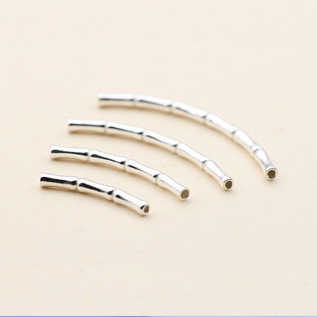 Phụ kiện Charm bạc Ống bạc tre xương