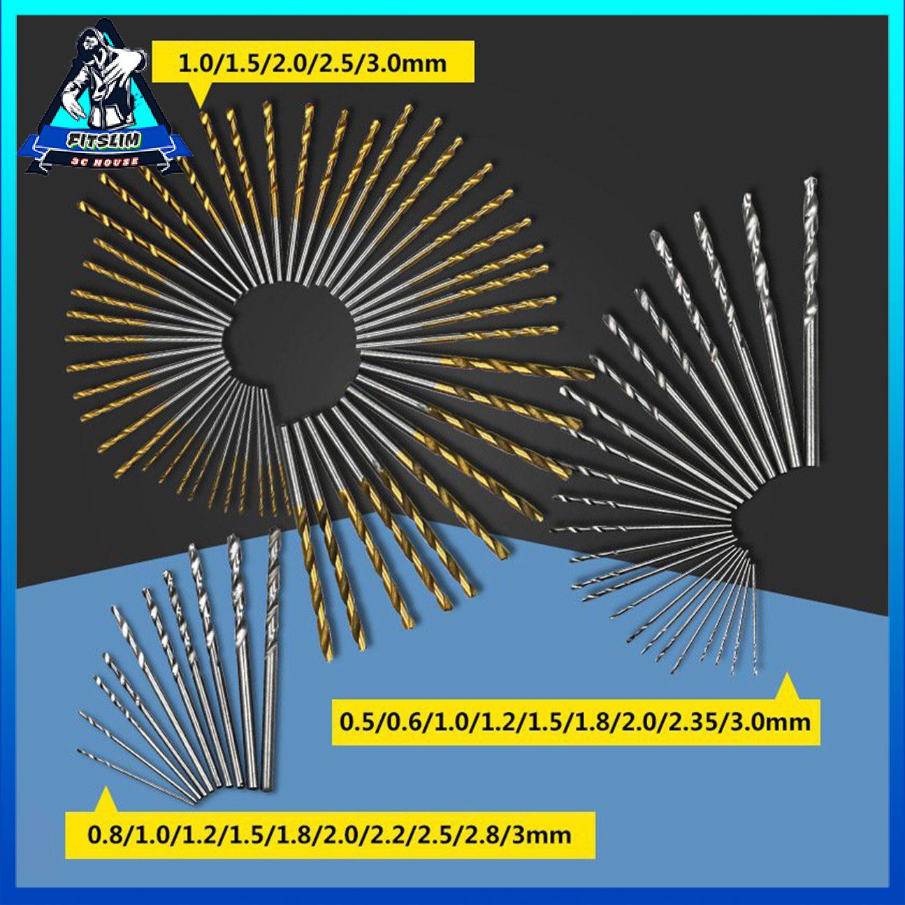 0,8-3,0mm Máy khoan xoắn Bits Máy khoan tay HSS Máy khoan trục vít Máy cắt gỗ chế biến gỗ