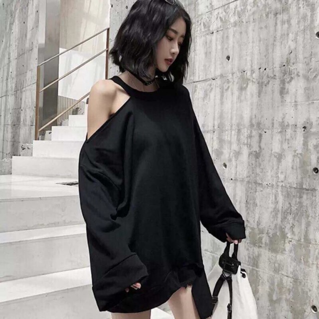 [kèm ảnh thật +clip] Áo hở vai form rộng cực chất
