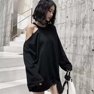 [kèm ảnh thật +clip] Áo hở vai form rộng cực chất