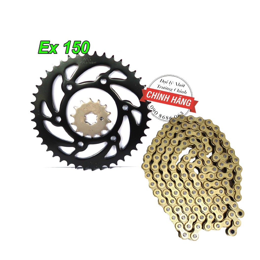 Nhông sên dĩa Recto dành cho xe Exciter 150 14-42T hàng chính hãng
