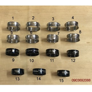 [HCM] Nhẫn inox nam, nhẫn cá tính N10