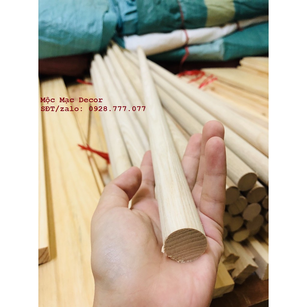 Thanh gỗ tròn tần bì phi 23mm