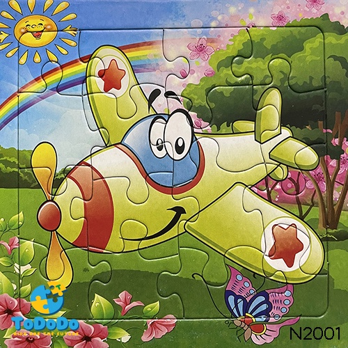 Tranh ghép hình cho bé 16 miếng ghép giúp phát triển tư duy cho bé từ 4-12 tuổi.