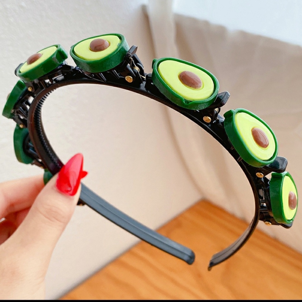 Kẹp Tóc Nhiều Lớp Chống Trượt Họa Tiết Hoa Cúc / Trái Cây Dễ Thương Cho Bé Gái