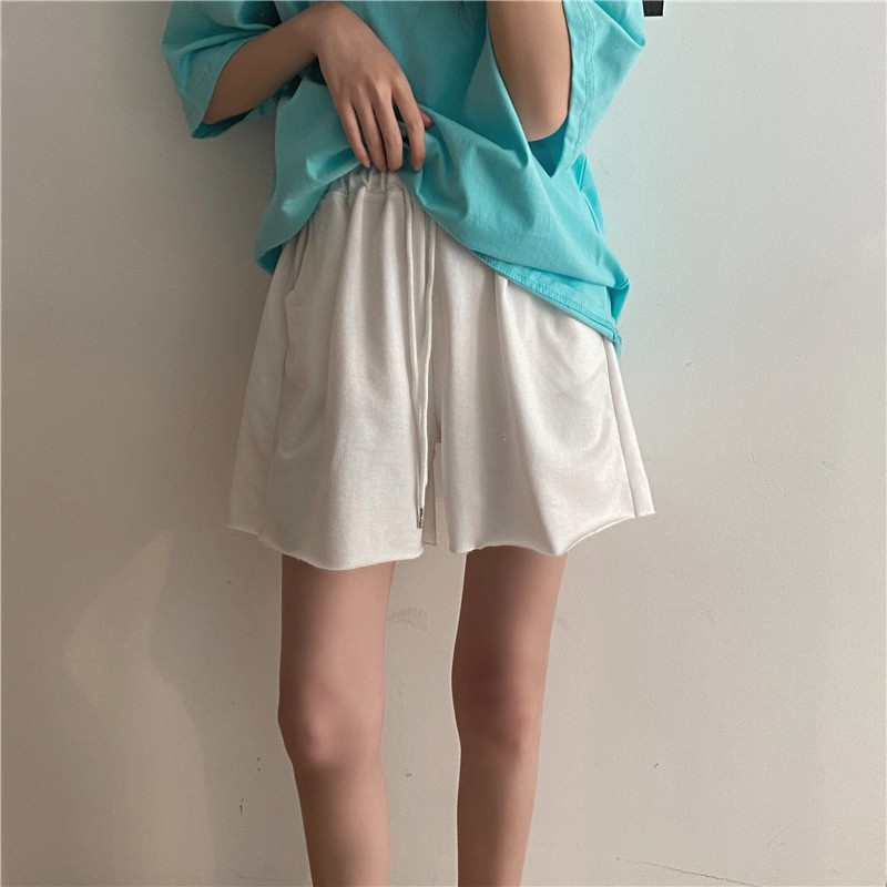 Quần Short XIAOZHAINV Lưng Thun Phong Cách Hàn Quốc Thời Trang Cho Nữ