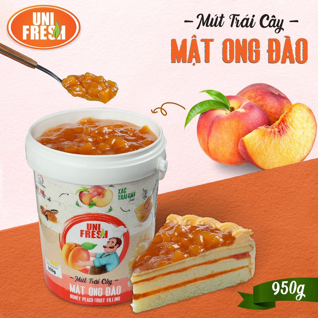 Mứt Trái Cây Vị Mật Ong Đào 950gr - Honey Peach Fruit Filling