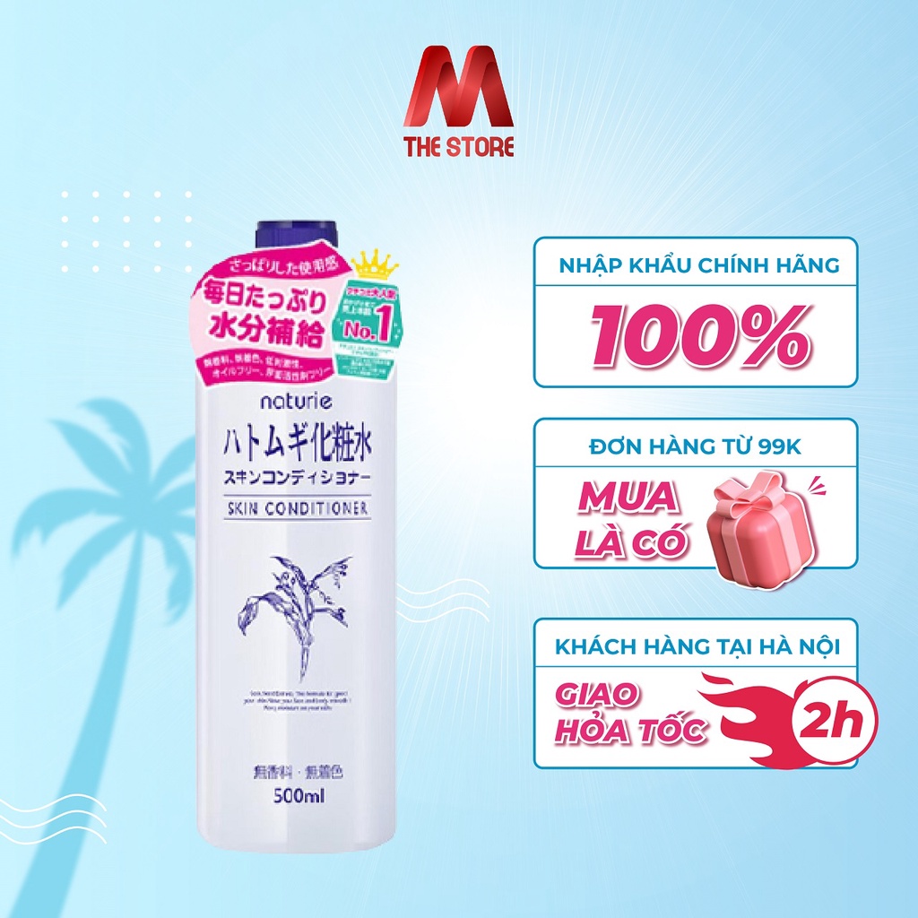 Nước hoa hồng ý dĩ Naturie Skin Conditioner 500ml