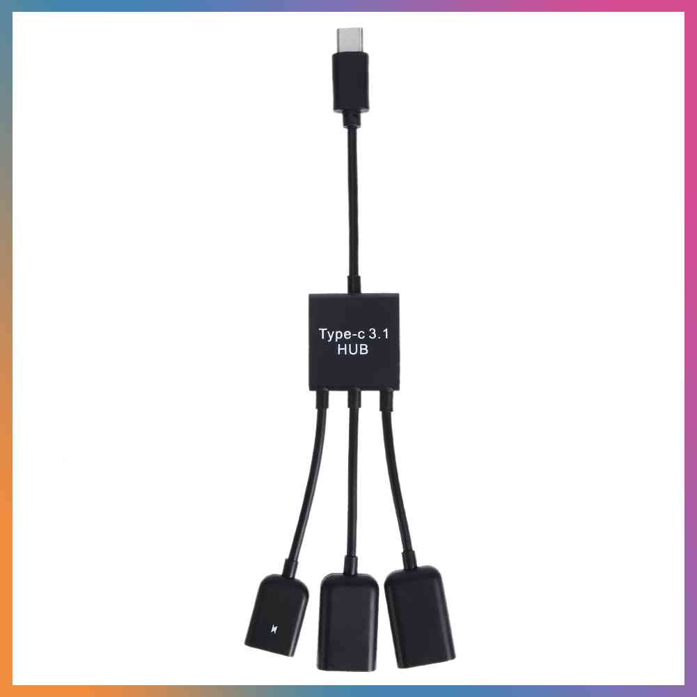 Mua sắm❤Bộ 2 Cáp OTG Mở Rộng Chuyển Đổi Từ Cổng USB-A / F + Micro USB Sang Cổng USB 3.1 Type-C