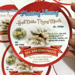 Tem giấy theo yêu cầu.