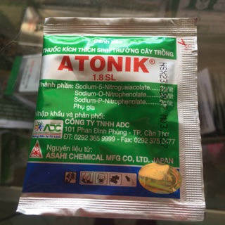 Hộp10 gói phân bón lá kích thích sinh trưởng Atonik ADC