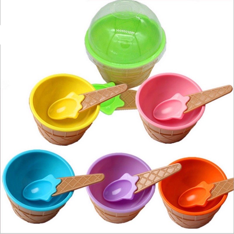 Chén làm slime có muỗng cưng xỉu