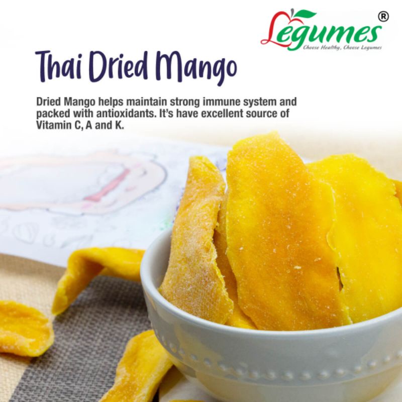 Xoài Sấy dẻo không đường 500g Dried Mangos