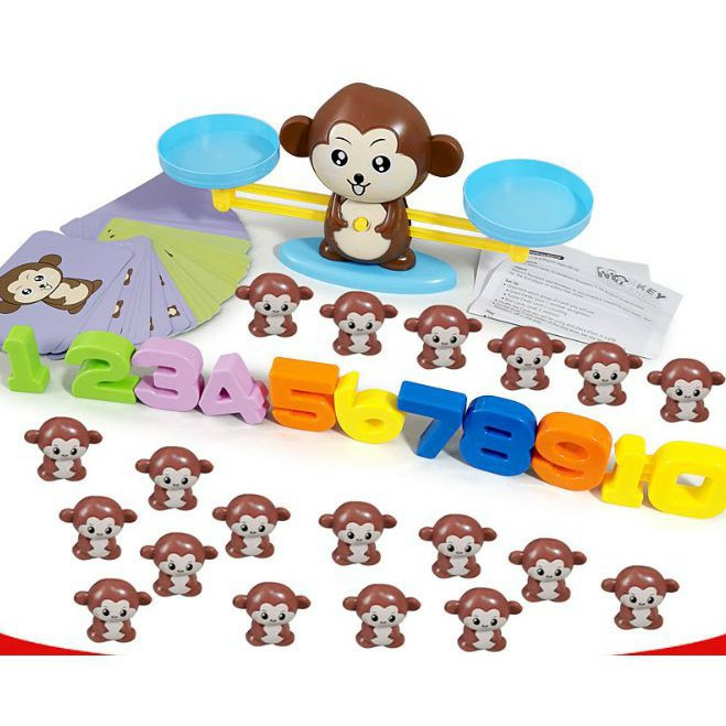 Bộ Đồ Chơi Khỉ Toán Học Cân Bằng Thông Minh Monkey Balance Cho Bé Học Số Đếm!
