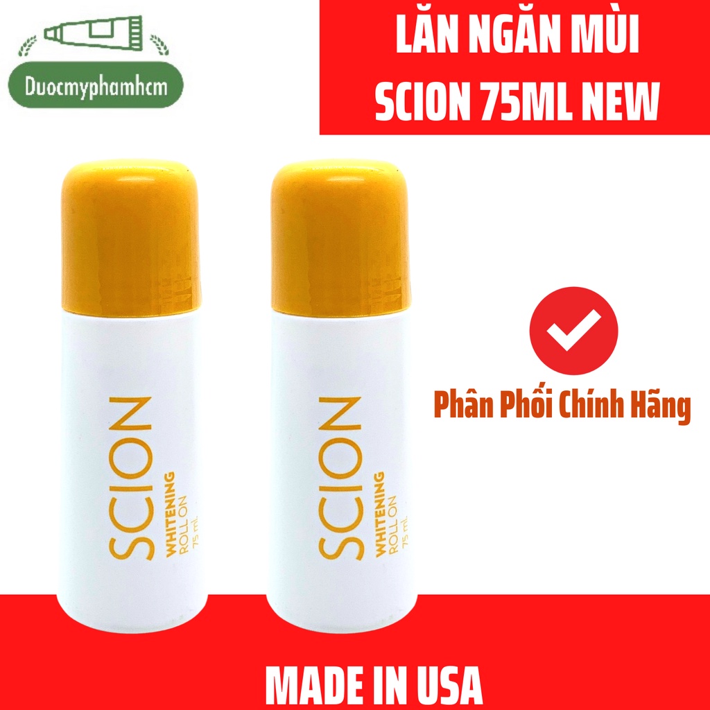 Lăn Khử Mùi Scion Whitening Roll On-  Lăn Ngăn Mùi Không Gây Ố Vàng Áo - 75ml