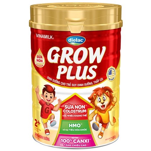 Sữa Bột Dielac Grow Plus Đỏ 2+ 900g Vinamilk