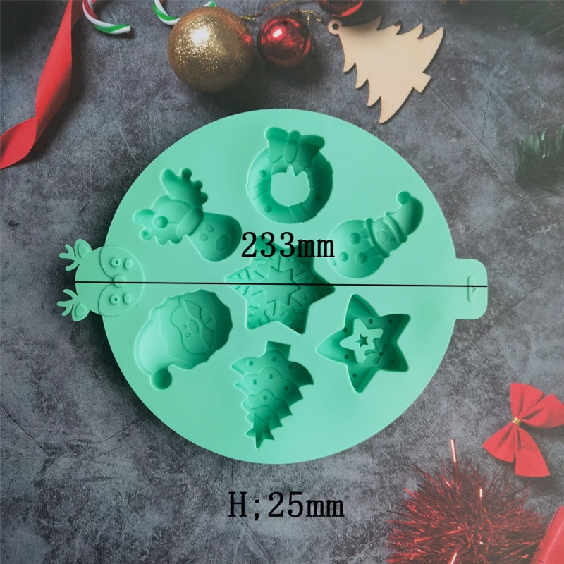 Khuôn Silicone Tạo Hình Làm Bánh Kẹo Hình Người Tuyết 3D Thân Thiện Với Môi Trường