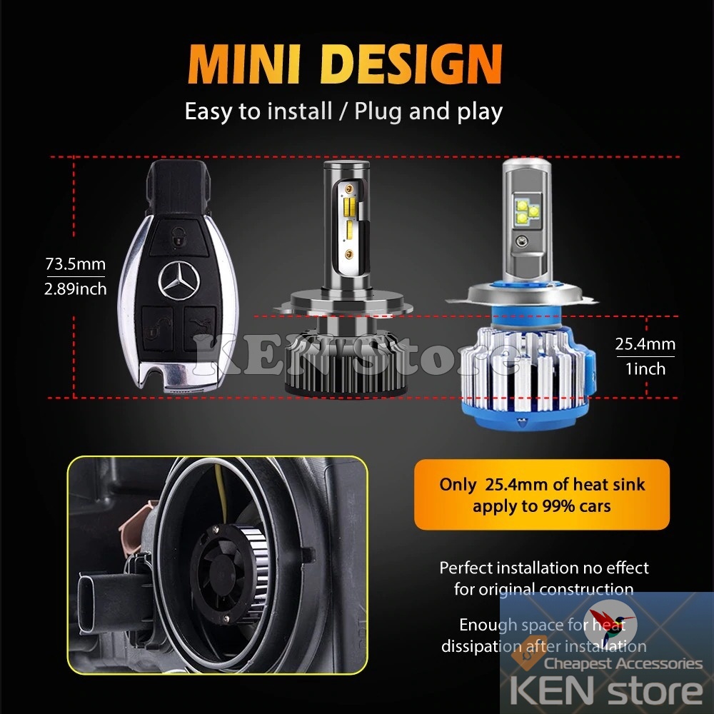 Bóng led H1 H4 H7 H11... Chip ZES Samsung INFITARY Multi Color