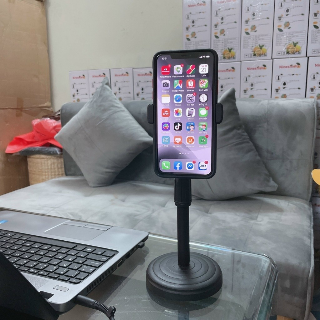 Giá Đỡ Điện Thoại Để Bàn Thông Minh, LIVESTREAM, Quay Tiktok, Xem Video Xoay 360 Độ Siêu Tiện Lợi