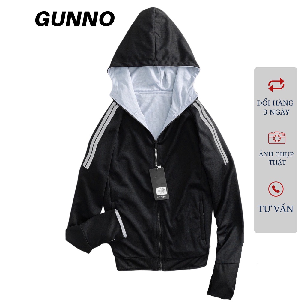 Áo chống nắng nam cao cấp GUNNO 2 lớp xuất khẩu, vải kim cương dày dặn, chống tia UV