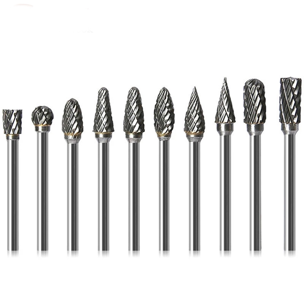 1 mũi mài khắc phay gỗ nhựa - 1 Mũi Khoan Vonfram 3mm đầu 6mm chất liệu thép