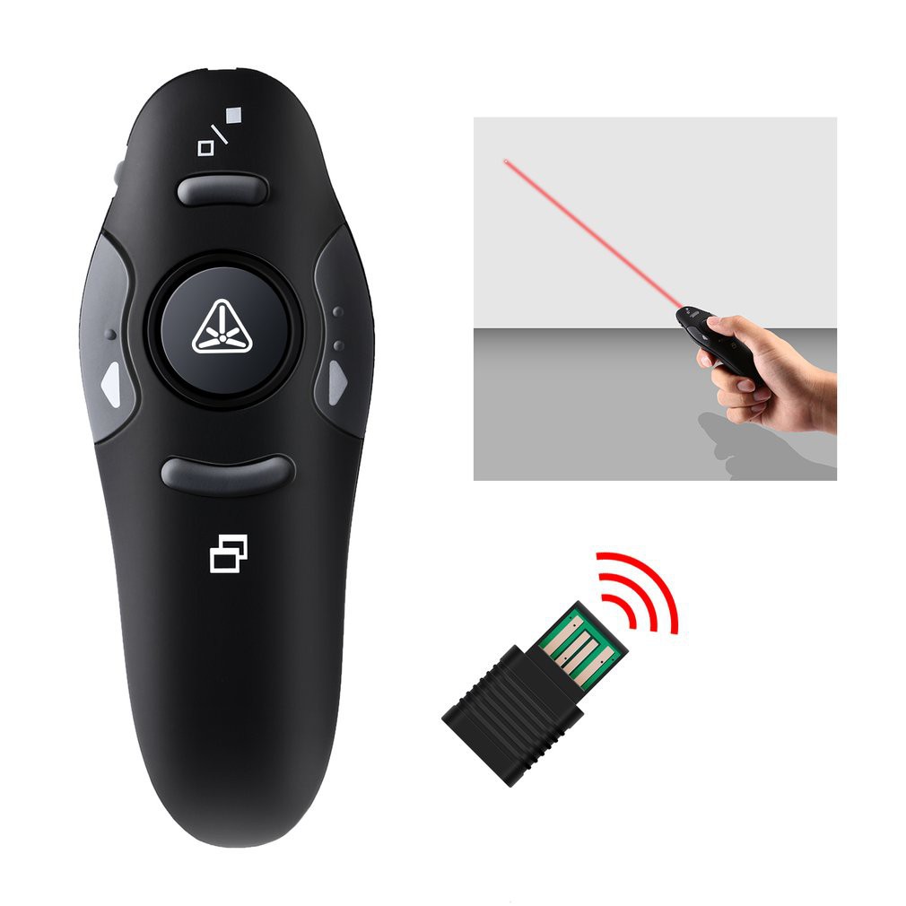 Bút Laser Trình Chiếu Không Dây 2.4ghz Kèm Remote Điều Khiển