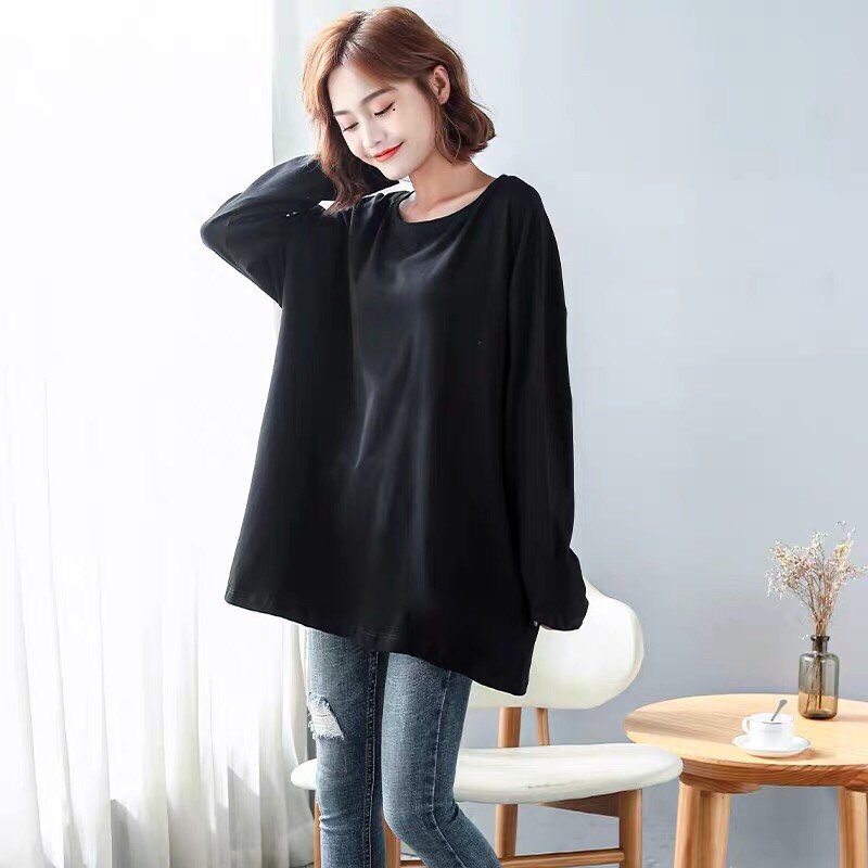 Áo Thun Tay Dài Trơn Form Rộng Basic Long Tee Nam Nữ Unisex