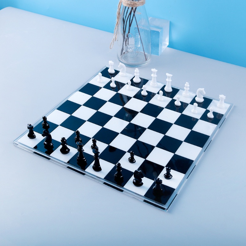 Khuôn Silicone Làm Đồ Thủ Công Hình Bàn Cờ Vua