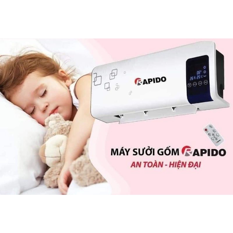 Máy sưởi gốm Rapido RCH2000 M và RCH2000 D chính hãng bảo hành 24 tháng. Chống rét mùa lạnh
